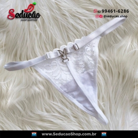 CALCINHA FIO PLAYBOY - BRANCA